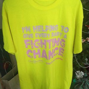 EUC YELLOW unisex March of dimes t shirt